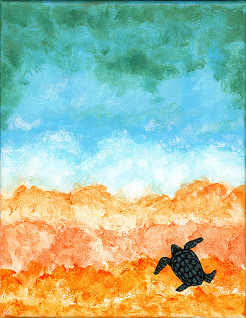 "And So, Life Begins..." / 2023 / Acrylic on Canvas 8"x10"