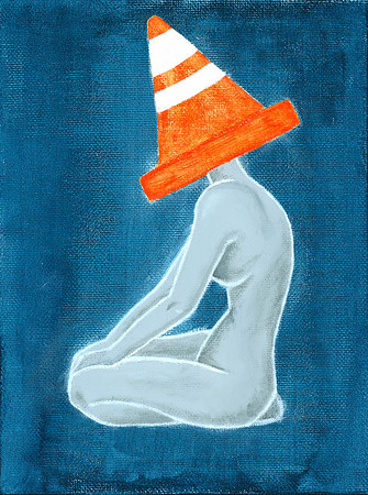 "Hazardous Mind" / 2019 / Acrylic on Canvas 5"x7"