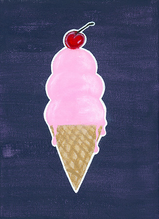 "Melting 4 You" / 2019 / Acrylic on Canvas 5"x7"