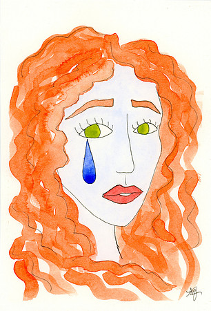 "Silent Grief" / 2016 / Watercolor